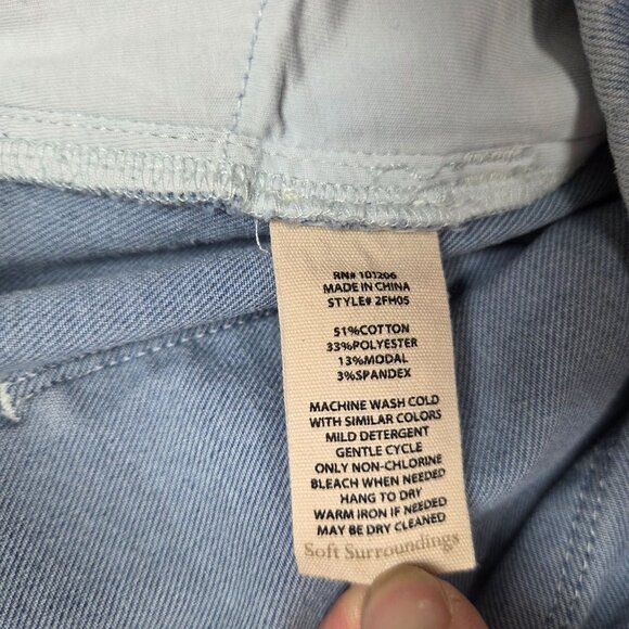 Soft Surroundings Crop Jeans Womens Medium Ultimate Denim Pull On Straight - Picture 8 of 8